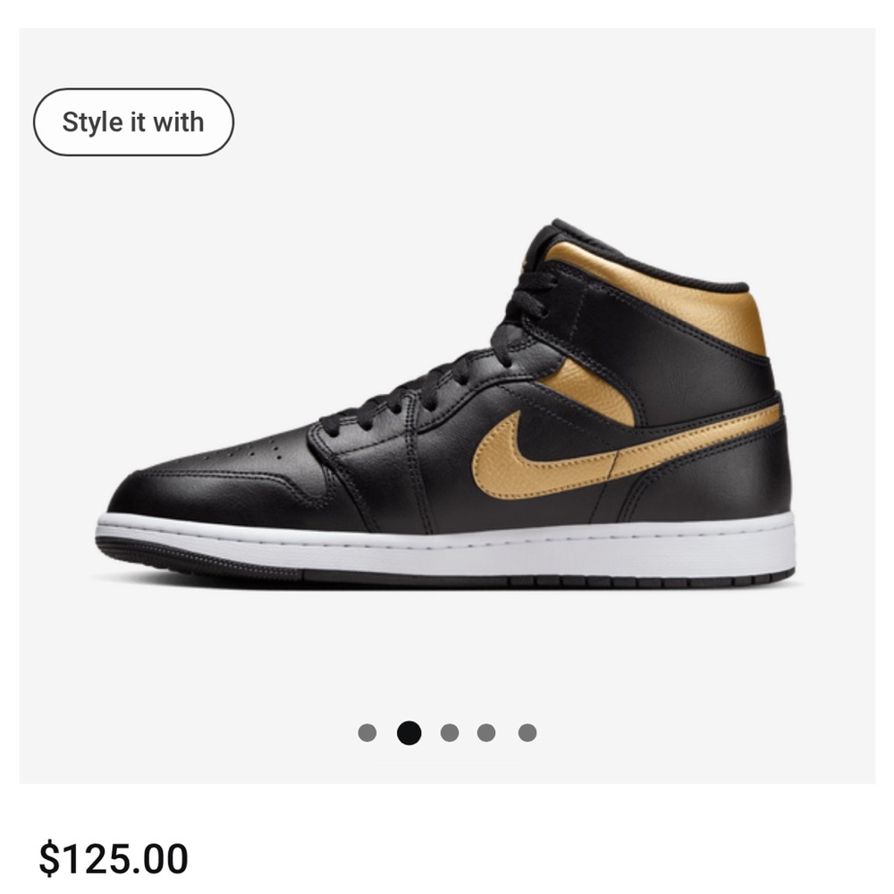 Nike Black and Gold High-Top Sneakers